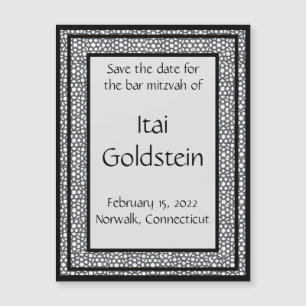 Carte Magnétique Fretwork Répété Enregistrer l'aimant de date