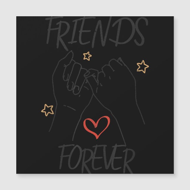 Carte Magnétique Friends forever best friend love friendship trust (Devant)