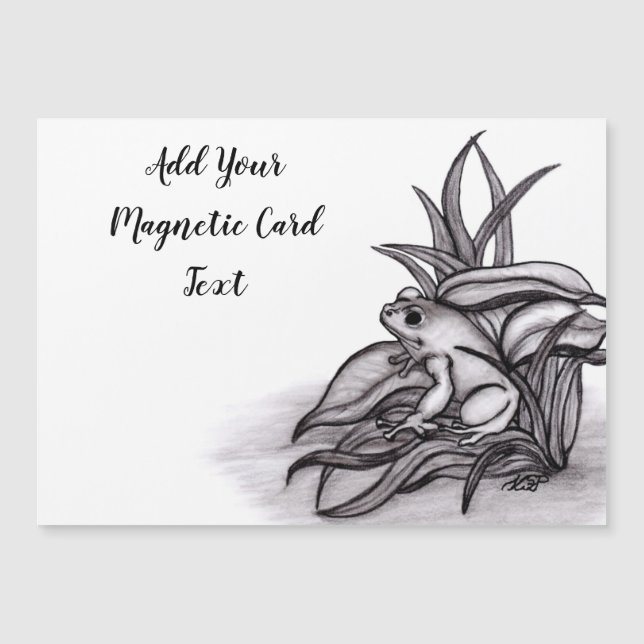 Carte Magnétique Froggy, Ajouter Votre Texte (Devant)