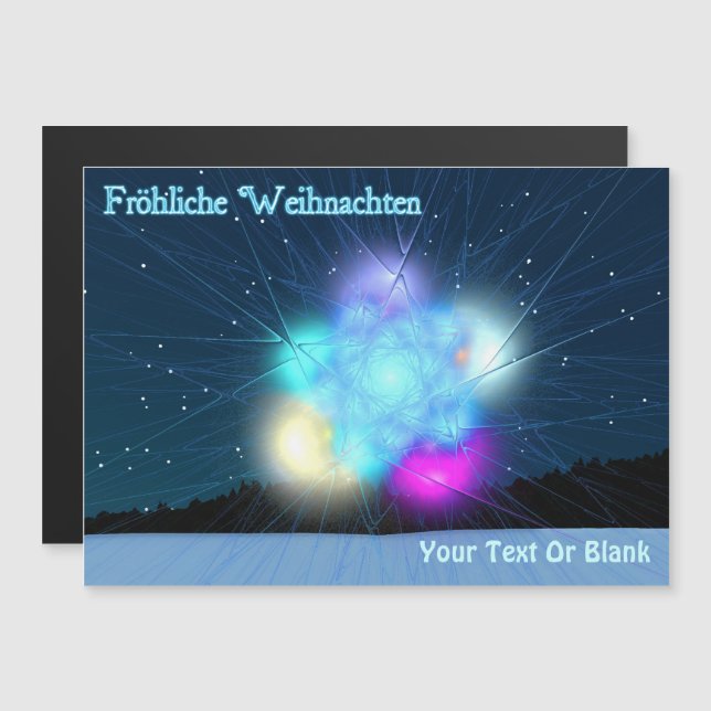 Carte Magnétique Fröhliche Weihnachten - Jack Frost (Devant / Derrière)