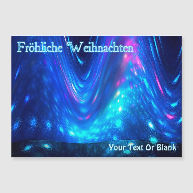 Carte Magnétique Fröhliche Weihnachten - Qaanaaq - Lumières du Nord (Devant)