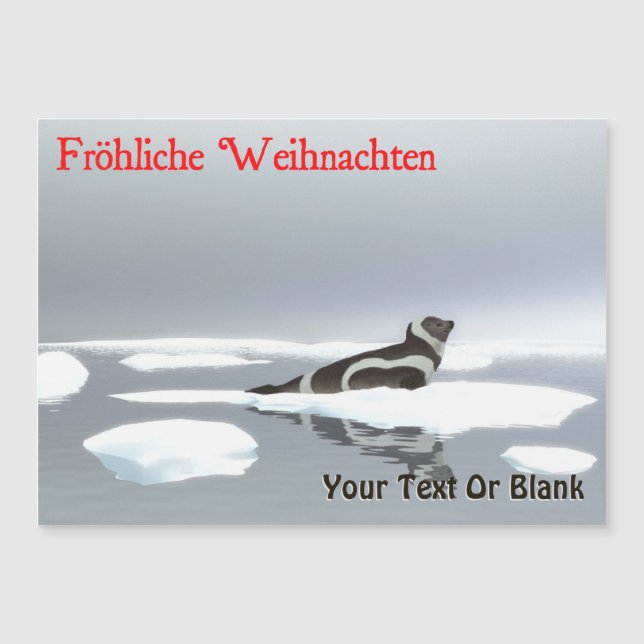 Carte Magnétique Fröhliche Weihnachten - Sceau de ruban (Devant)