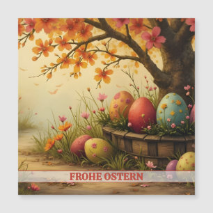 Carte Magnétique Frühlingsblütenzauber mit Ostéréierpracht