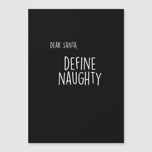 Carte Magnétique Funny Christmas Naughty Nice Santa Checklist  (Devant)