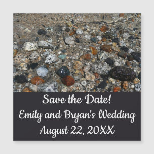 Carte Magnétique Galets de granit dans le lac Tenaya à Yosemite