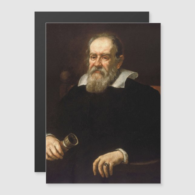 Carte Magnétique Galileo Galilei : Père de la science et de l'astro (Devant / Derrière)