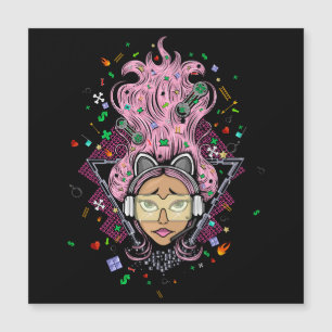 Carte Magnétique Gamer fille