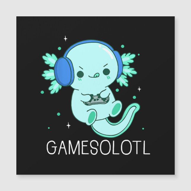Carte Magnétique Gamesolotl Axolotl Gamer (Devant)