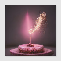 Gâteau d'anniversaire avec mousseux