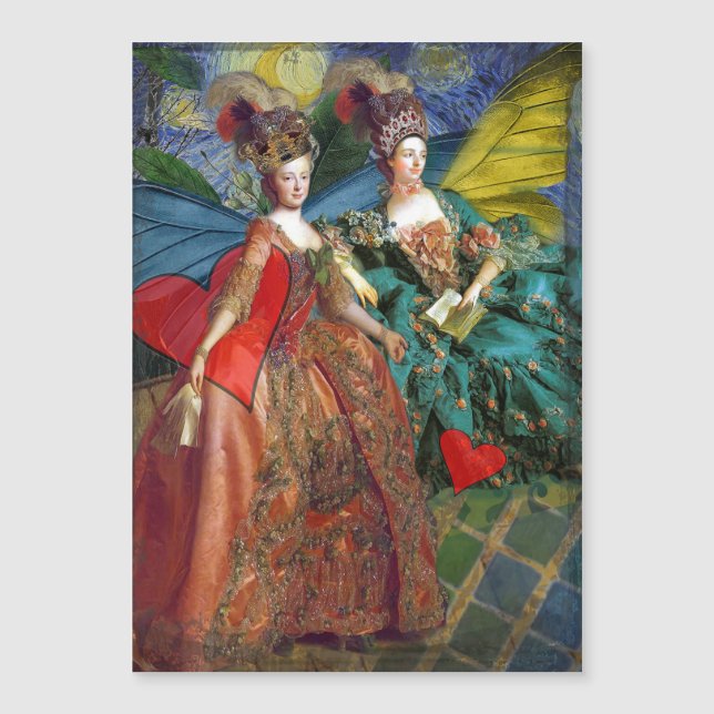 Carte Magnétique Gemini gothique classique femme papillon Whimsical (Devant)