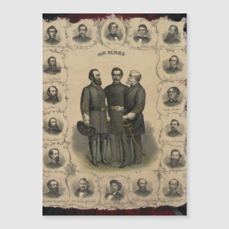 Carte Magnétique Généraux confédérés Guerre civile 🎖️ Héros ⚔️