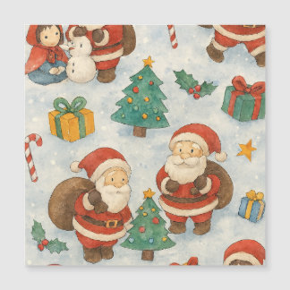 Carte Magnétique Ghibli-Style Christmas Pattern