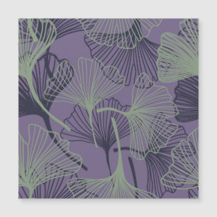 Carte Magnétique Gingko biloba : motif vintage abstrait.