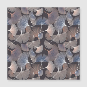 Carte Magnétique Ginkgo feuilles : élégant motif naturel.