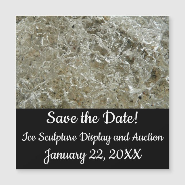 Carte Magnétique Glace glaciaire Texture nature Abstraite (Devant)