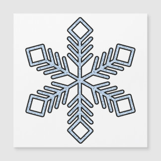Carte Magnétique Glitter Snowflake - Baby Blue Branches