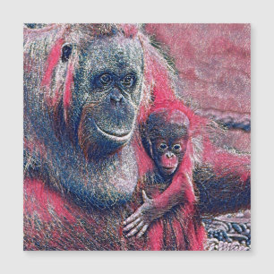 Carte Magnétique GlitzyAnimal_OrangUtan_003