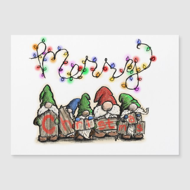 Carte Magnétique Gnome pour les vacances (Devant)