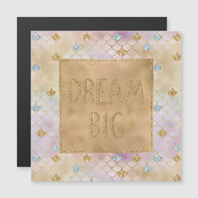 Carte Magnétique Gold Aqua Parties scintillant Dream Purple Sirène (Devant / Derrière)