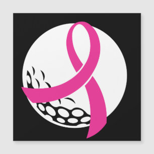Carte Magnétique Golf Pink Ribbon Sensibilisation au cancer du sein