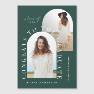 Carte Magnétique Graduation géométrique moderne multi photo arch