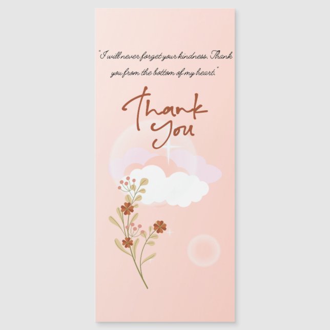 Carte Magnétique "Gratitude sincère" (Devant)