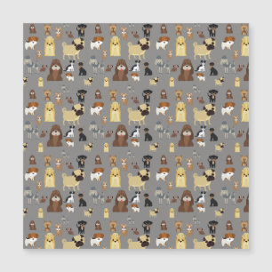Carte Magnétique gray background dogs