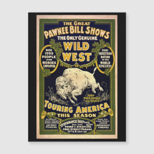 Carte Magnétique Great Pawnee Bill 1903 - Vintage Wild West
