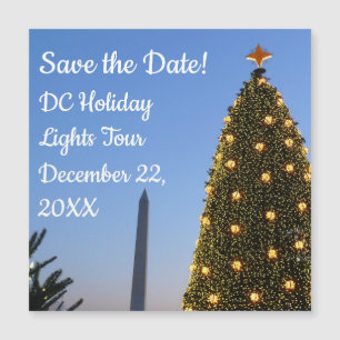 Carte Magnétique Gros et petits arbres de Noël II Vacances à DC
