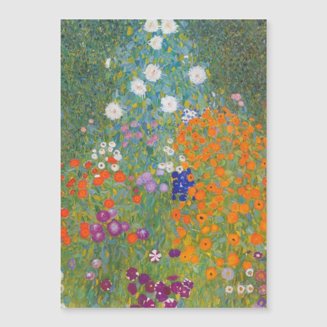 Carte Magnétique Gustav Klimt Fleur Jardin Cottage Nature (Devant)
