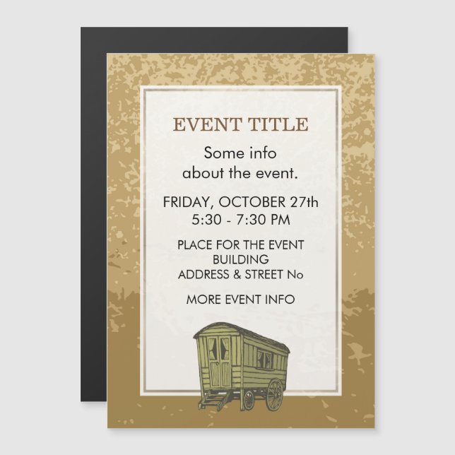 Carte Magnétique Gypsy caravan (Devant / Derrière)