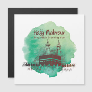 Carte Magnétique Hajj Moubarak, Kaaba sacrée à La Mecque en Arabie 