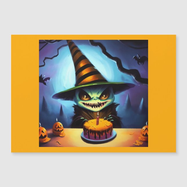 Carte Magnétique Halloween - Anniversaire 1 (Devant)