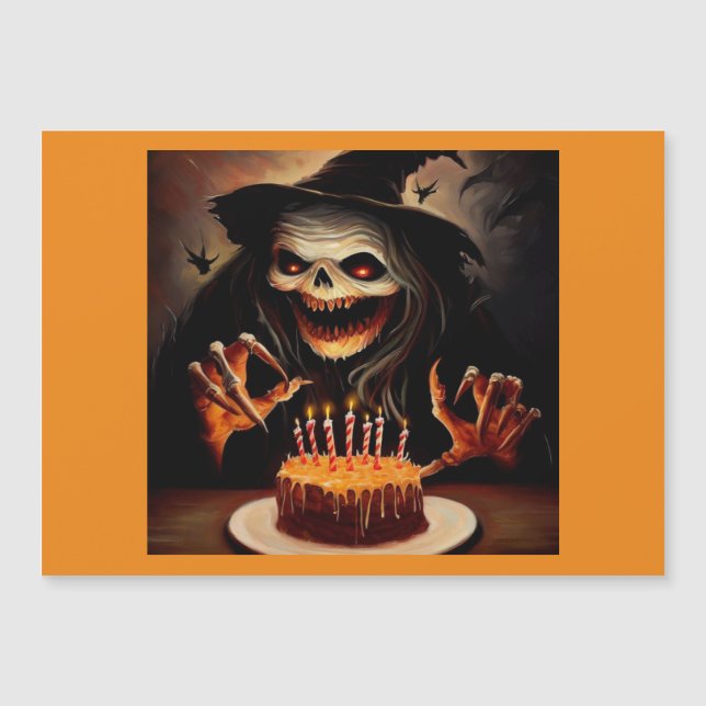 Carte Magnétique Halloween - Anniversaire 5 (Devant)