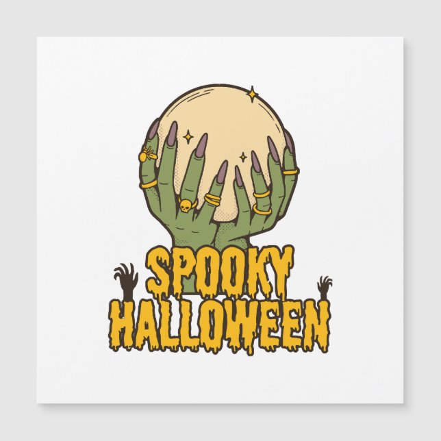 Carte Magnétique halloween effrayant (Devant)