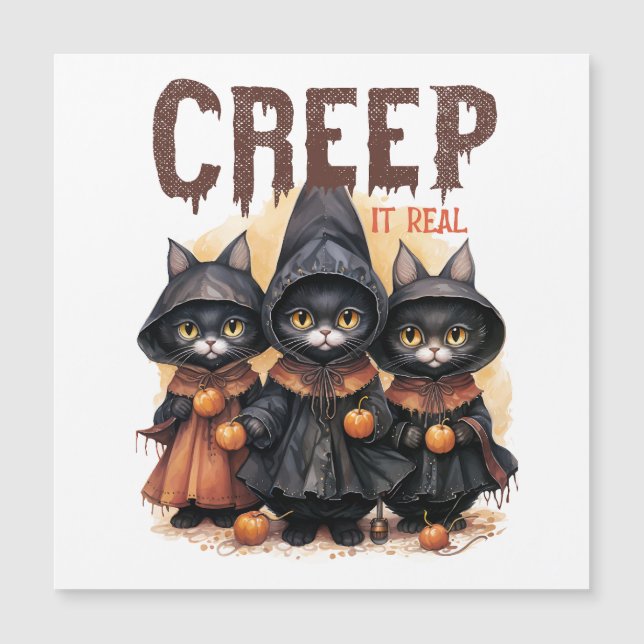 Carte magnétique Halloween éffrayante (Devant)