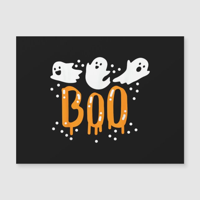Carte Magnétique Halloween Ghost Boo Cute (Devant)