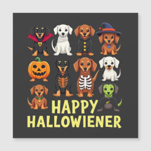 Carte Magnétique Hallowiener Éffrayant Halloween Chien Weiner