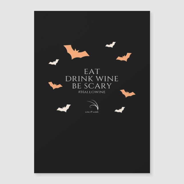 Carte Magnétique Hallowine Halloween Quote Eat Drink (Devant)