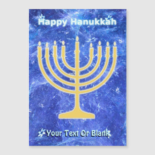 Carte Magnétique Hanoukka Snowstorm Menorah