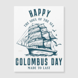 Carte Magnétique happy columbus day