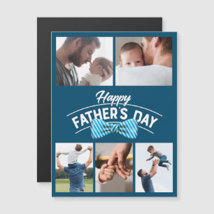 Carte Magnétique Happy Fête des pères 5 Photo Collage