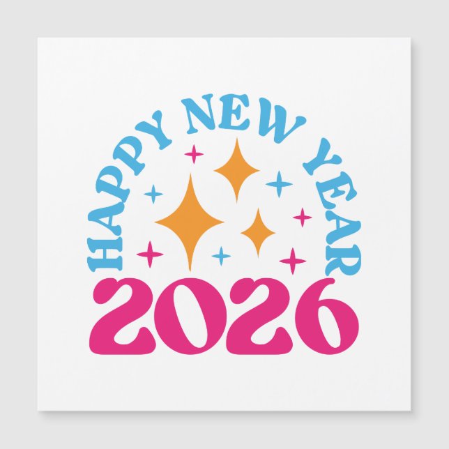 Carte Magnétique Happy New Year 2026-73950 (Devant)
