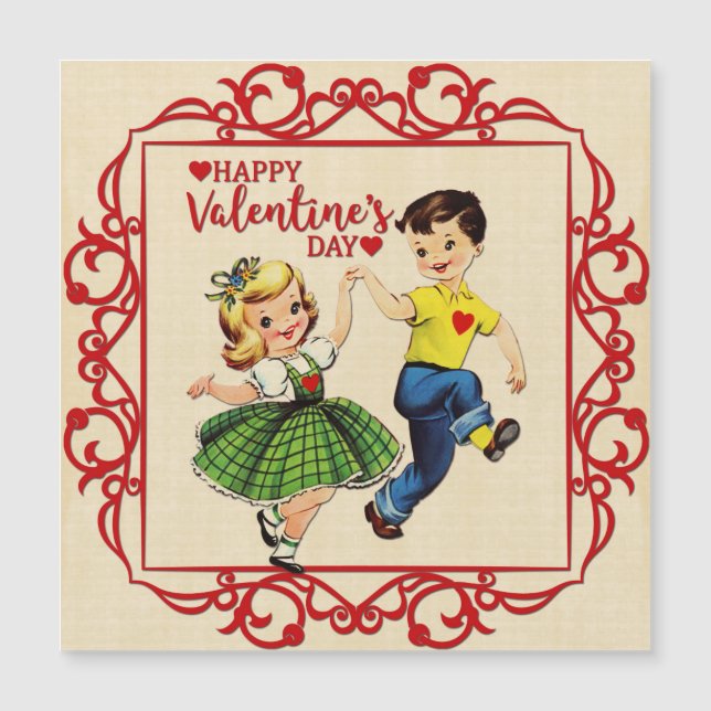 Carte Magnétique Happy Valentine's day (Devant)