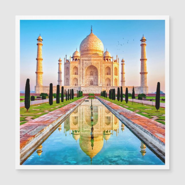 Carte Magnétique haute définition TAJ MAHAL (Devant)