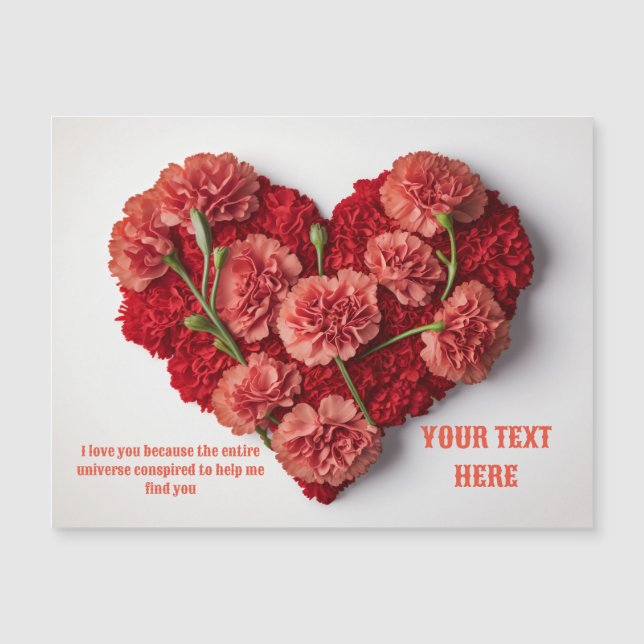 Carte Magnétique Heart love (Devant)