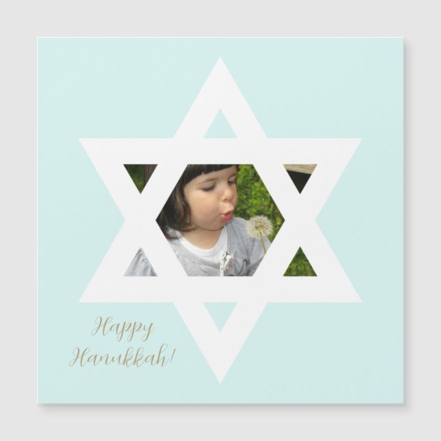 Carte Magnétique Heureuse photo Hanoukka Cute Child (Devant)