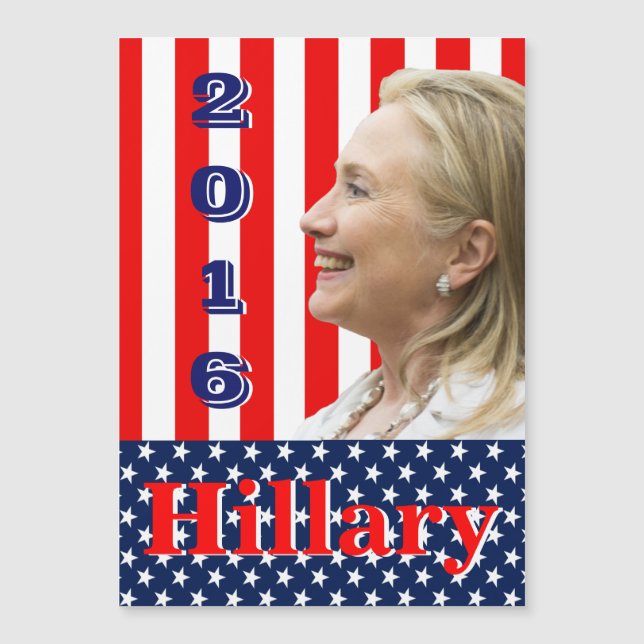 Carte Magnétique Hillary Clinton 2016 (Devant)