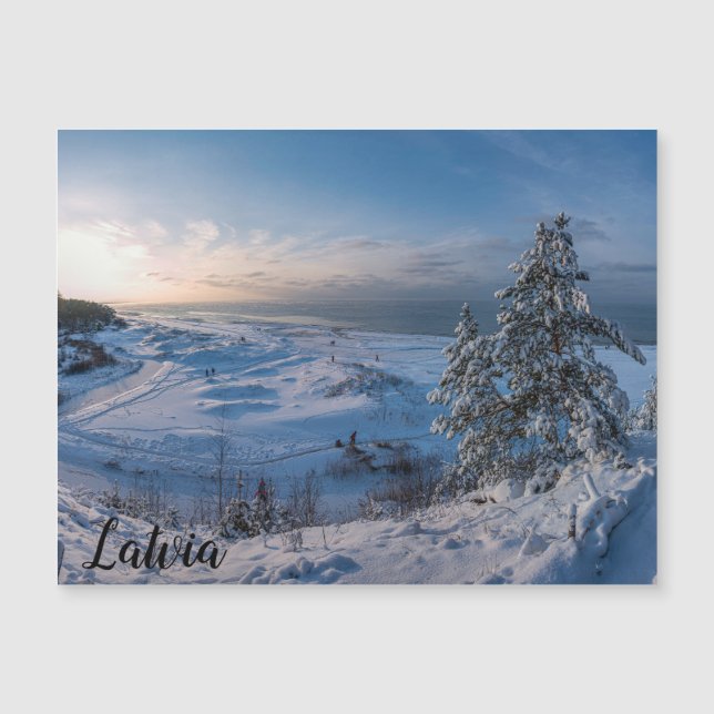 Carte Magnétique Hiver neigeux Côte balte (Devant)
