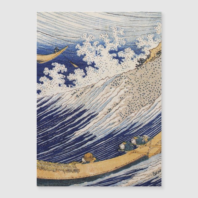 Carte Magnétique Hokusai Ocean Waves Sea Boats (Devant)